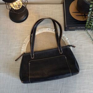 Vintage Ellington Black Leather Handbag Y2K 90s